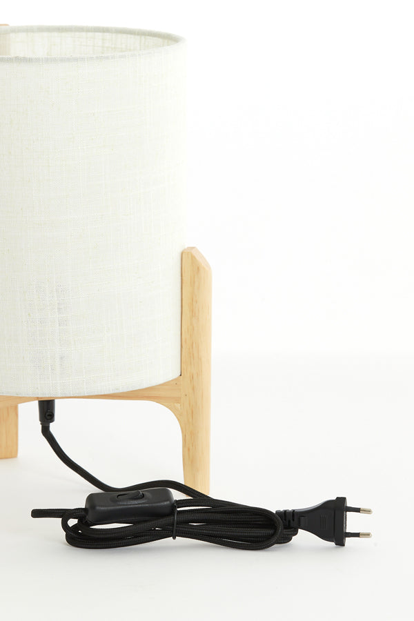 Light & Living Lighting Table lamp 22x33 cm LITTO natural+linen white House of Isabella UK