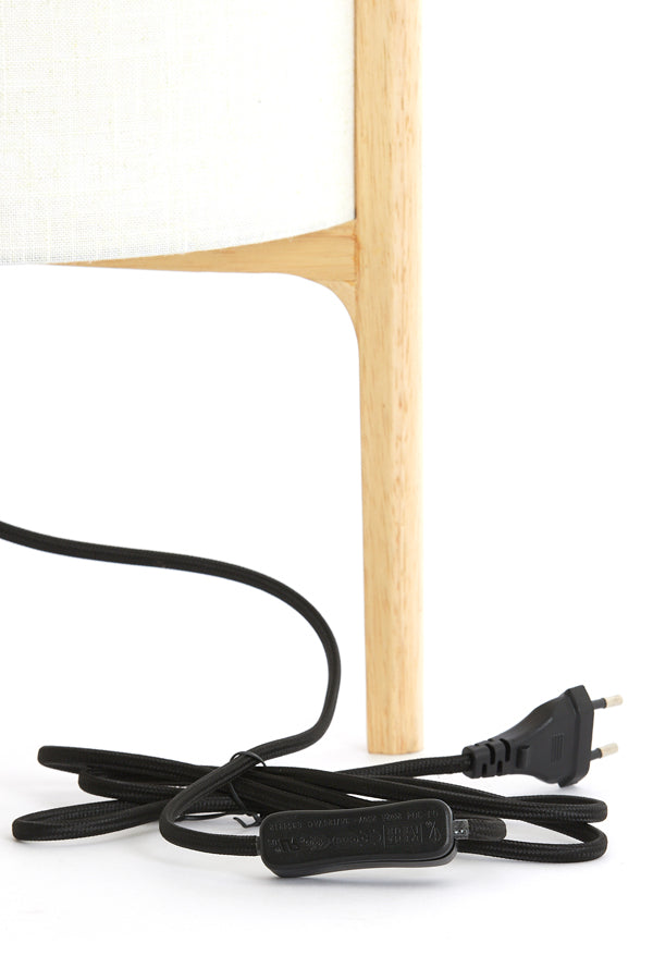 Light & Living Lighting Table lamp 22x33 cm LITTO natural+linen white House of Isabella UK