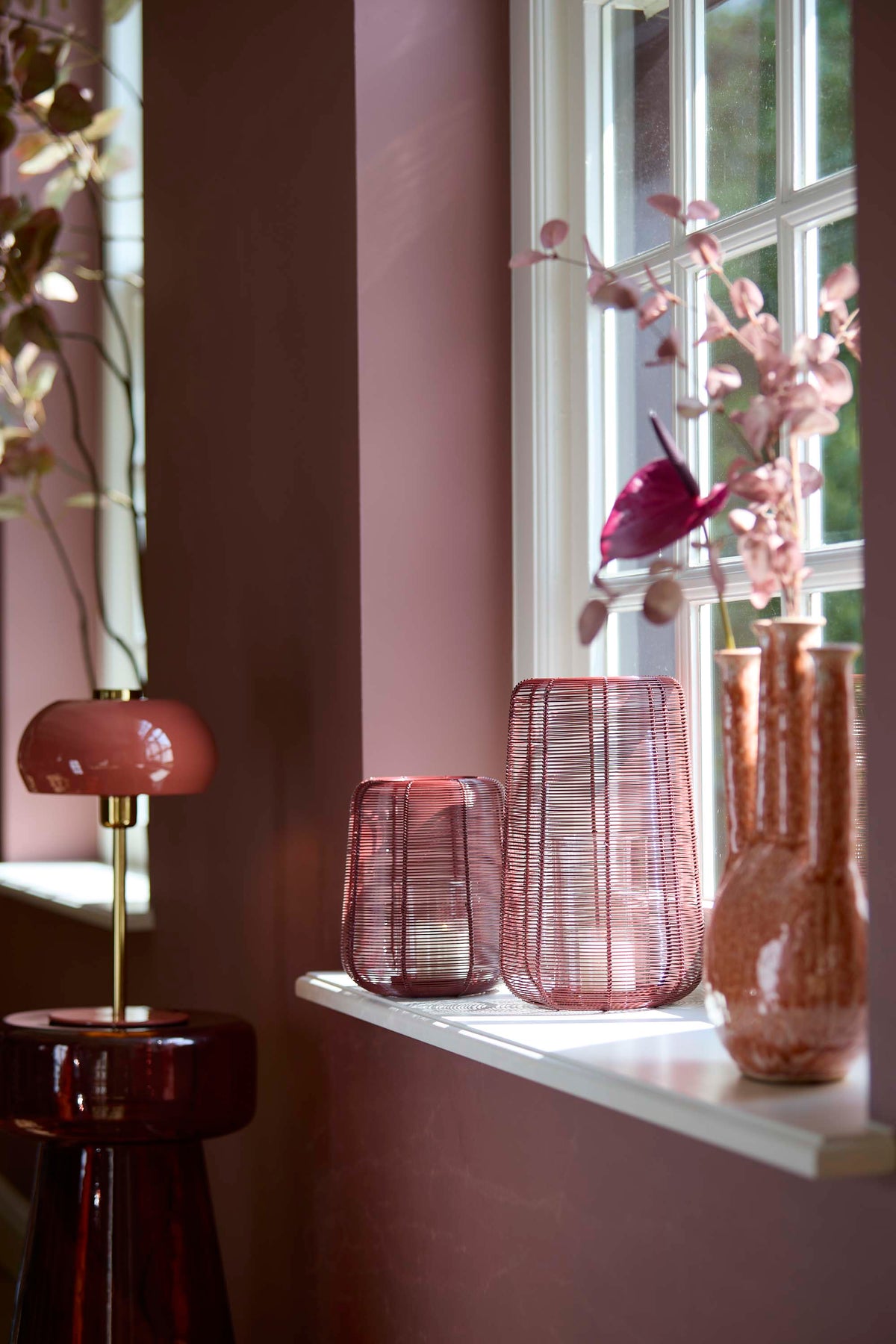 Light & Living Lighting Table lamp 22x34 cm SURIN shiny coral+gold House of Isabella UK