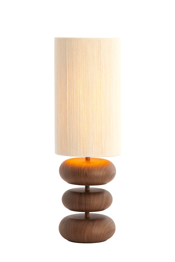 Light & Living Lighting Table lamp 22x67,5 cm DANIALO wood print d brown+rope cream House of Isabella UK