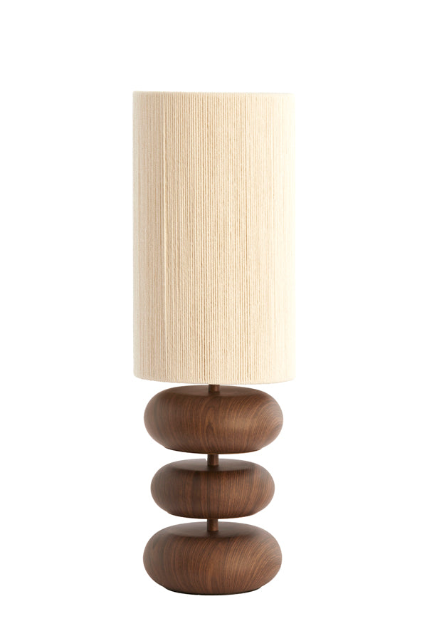 Light & Living Lighting Table lamp 22x67,5 cm DANIALO wood print d brown+rope cream House of Isabella UK