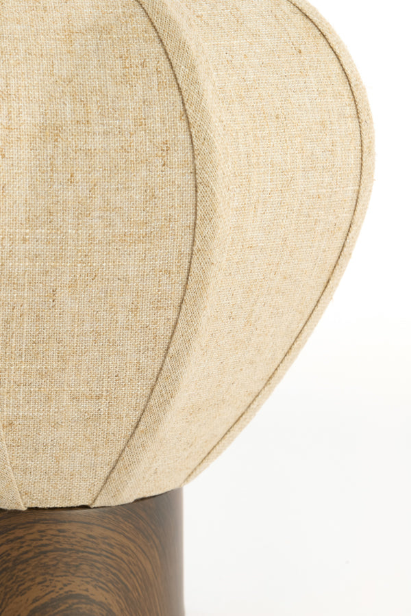 Light & Living Lighting Table lamp 23x23,5 cm KYZO wood print d brown+linen nat. House of Isabella UK