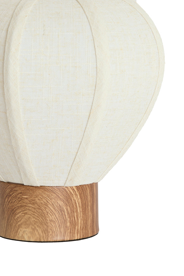 Light & Living Lighting Table lamp 23x23,5 cm KYZO wood print natural+linen cream House of Isabella UK