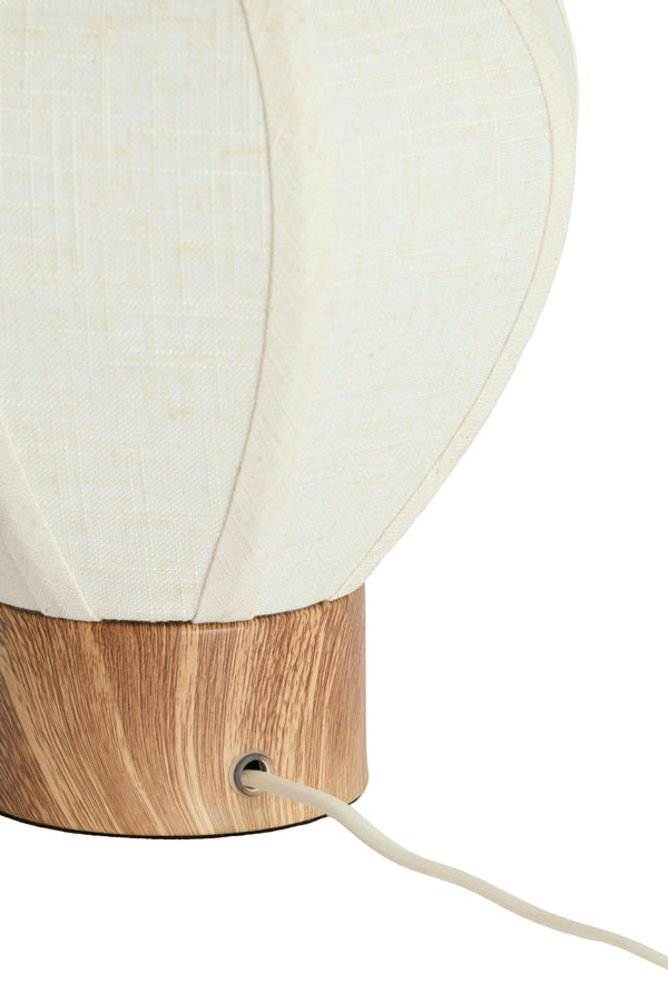 Light & Living Lighting Table lamp 23x23,5 cm KYZO wood print natural+linen cream House of Isabella UK