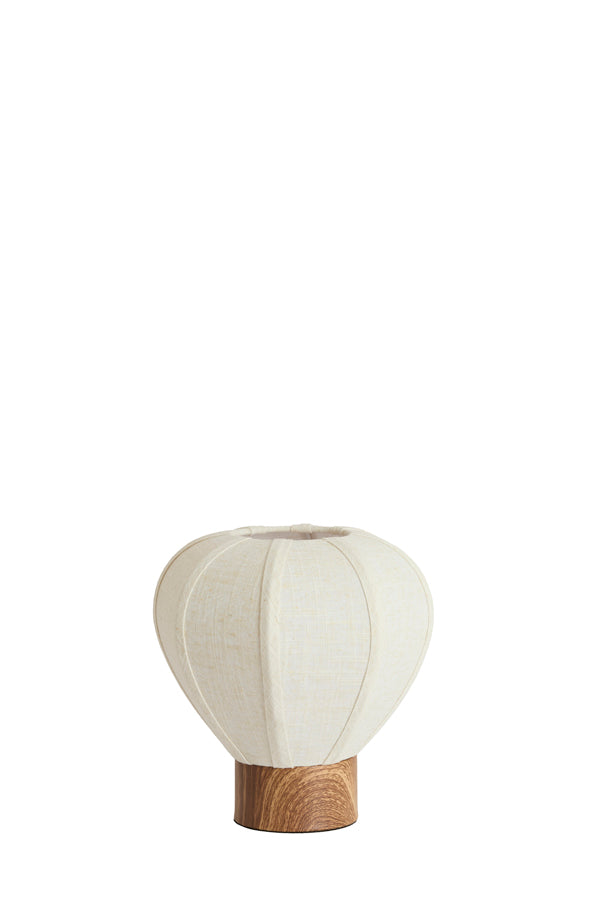 Light & Living Lighting Table lamp 23x23,5 cm KYZO wood print natural+linen cream House of Isabella UK