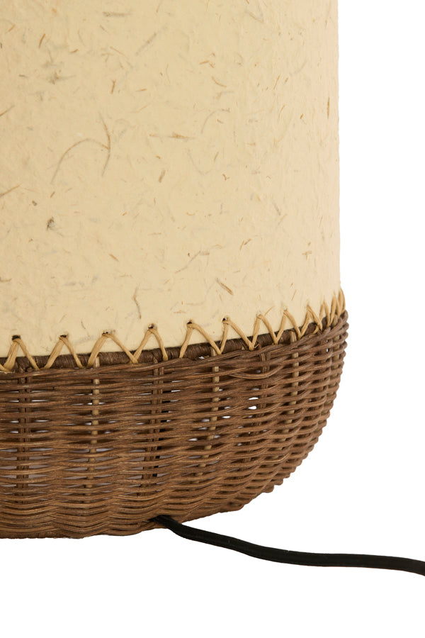 Light & Living Lighting Table lamp 24x36 cm TIO paper beige+rattan dark brown House of Isabella UK