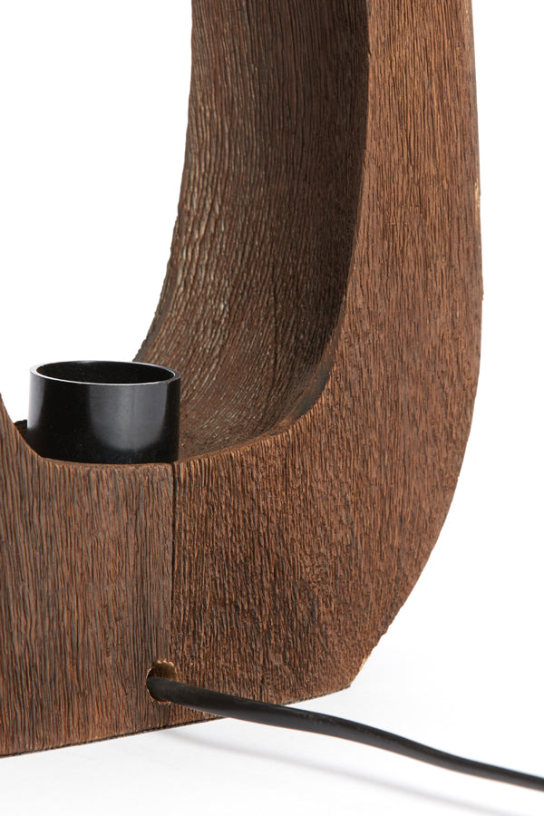 Light & Living Lighting Table lamp 24x8x30 cm KELAFO wood chocolate brown House of Isabella UK