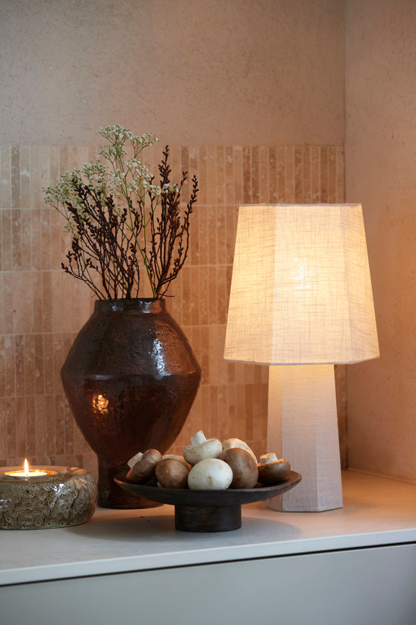 Light & Living Lighting Table lamp 25x49 cm MUSABO linen white House of Isabella UK