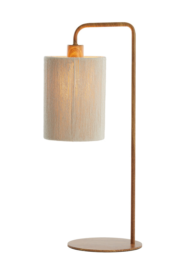 Light & Living Lighting Table lamp 26x20x59,5 cm DONIO wood print natural+rope cream House of Isabella UK