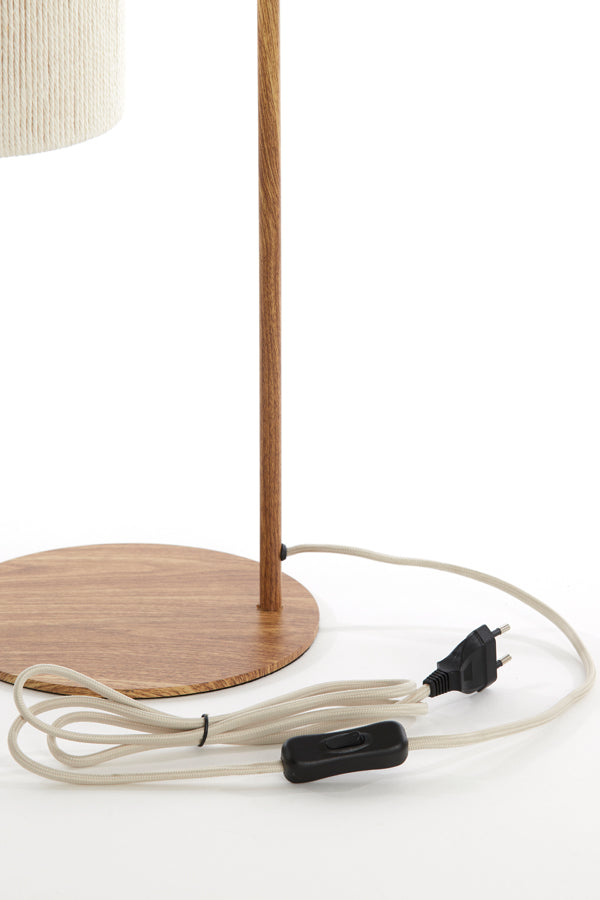 Light & Living Lighting Table lamp 26x20x59,5 cm DONIO wood print natural+rope cream House of Isabella UK