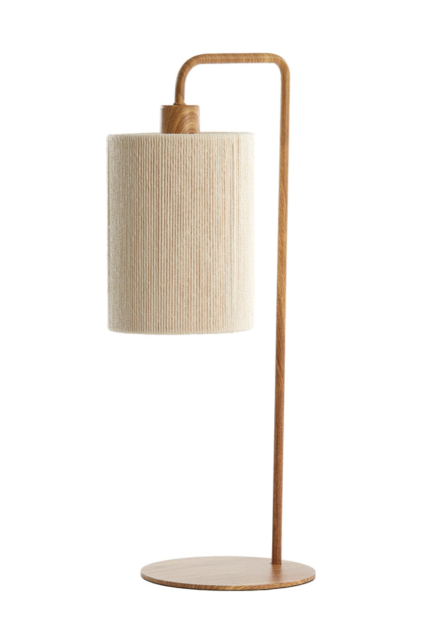 Light & Living Lighting Table lamp 26x20x59,5 cm DONIO wood print natural+rope cream House of Isabella UK