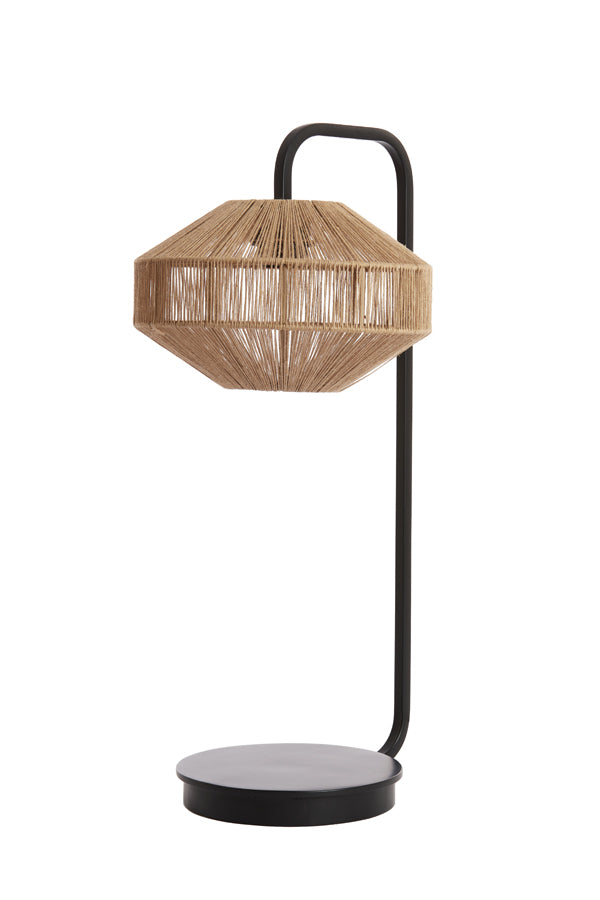 Light & Living Lighting Table lamp 26x60 cm LYRA natural+matt black House of Isabella UK