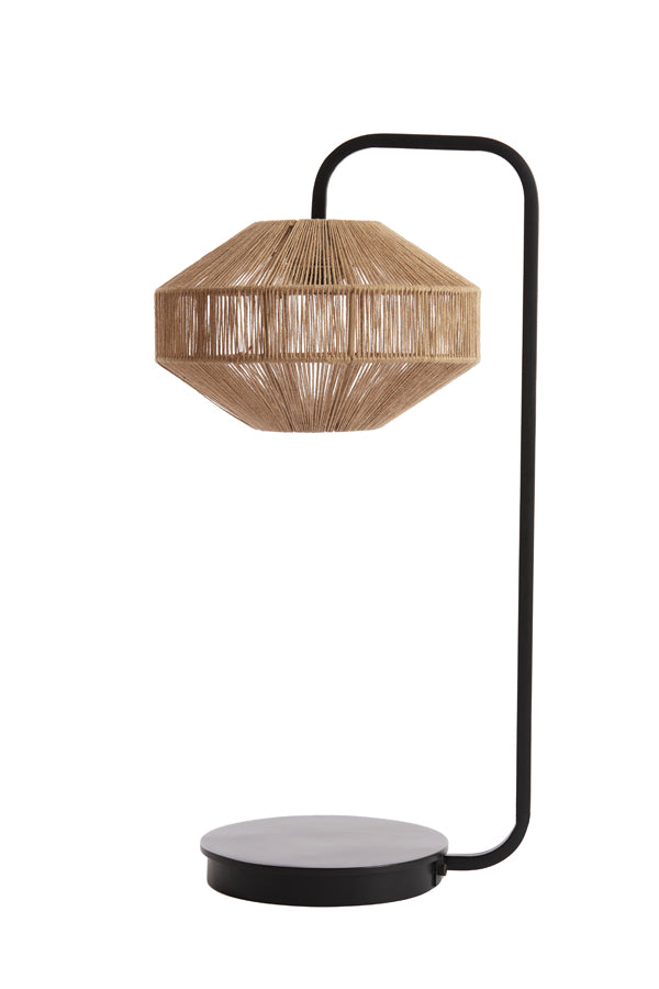Light & Living Lighting Table lamp 26x60 cm LYRA natural+matt black House of Isabella UK