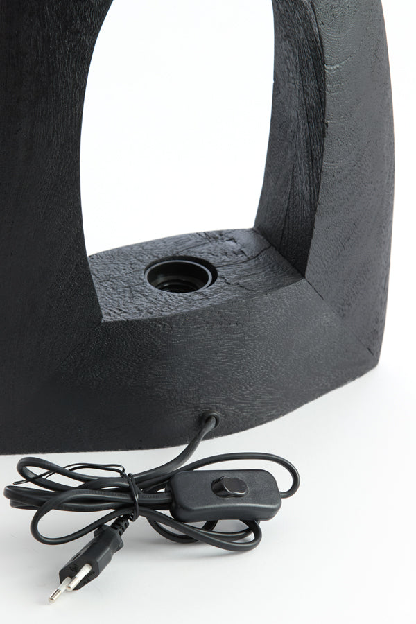Light & Living Lighting Table lamp 27x10x35 cm CARINI wood matt black House of Isabella UK