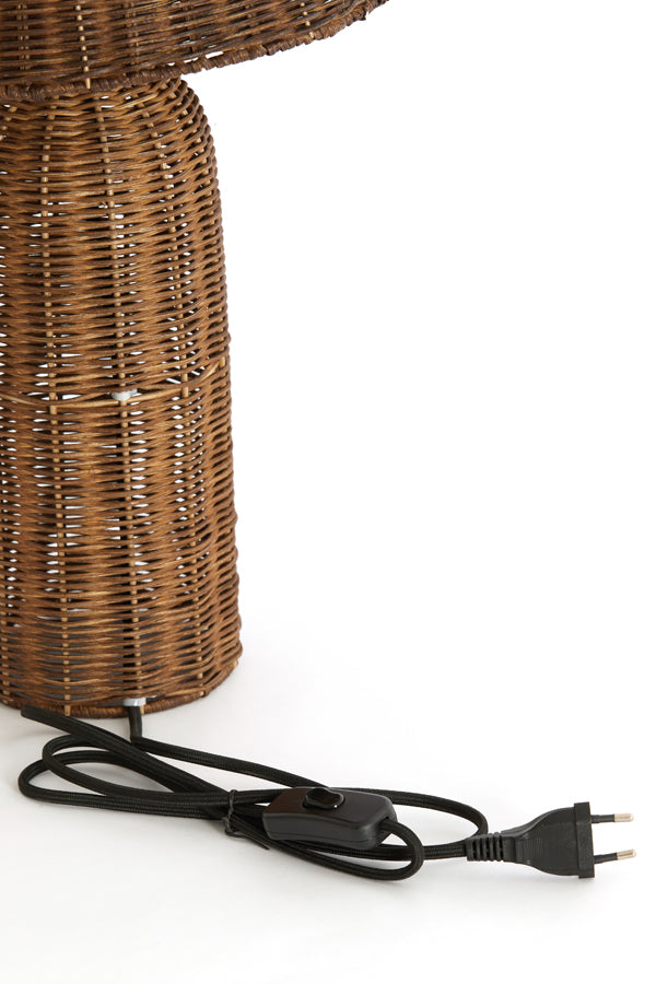 Light & Living Lighting Table lamp 28,5x60 cm MANDOR rattan dark brown House of Isabella UK