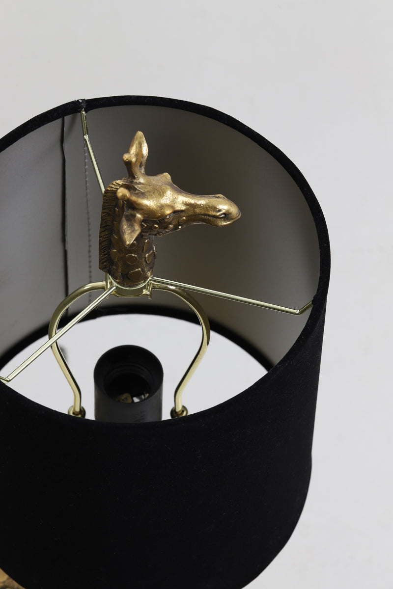 Light & Living Lighting Table lamp 28x20x68 cm GIRAFFE antique bronze+velvet black House of Isabella UK