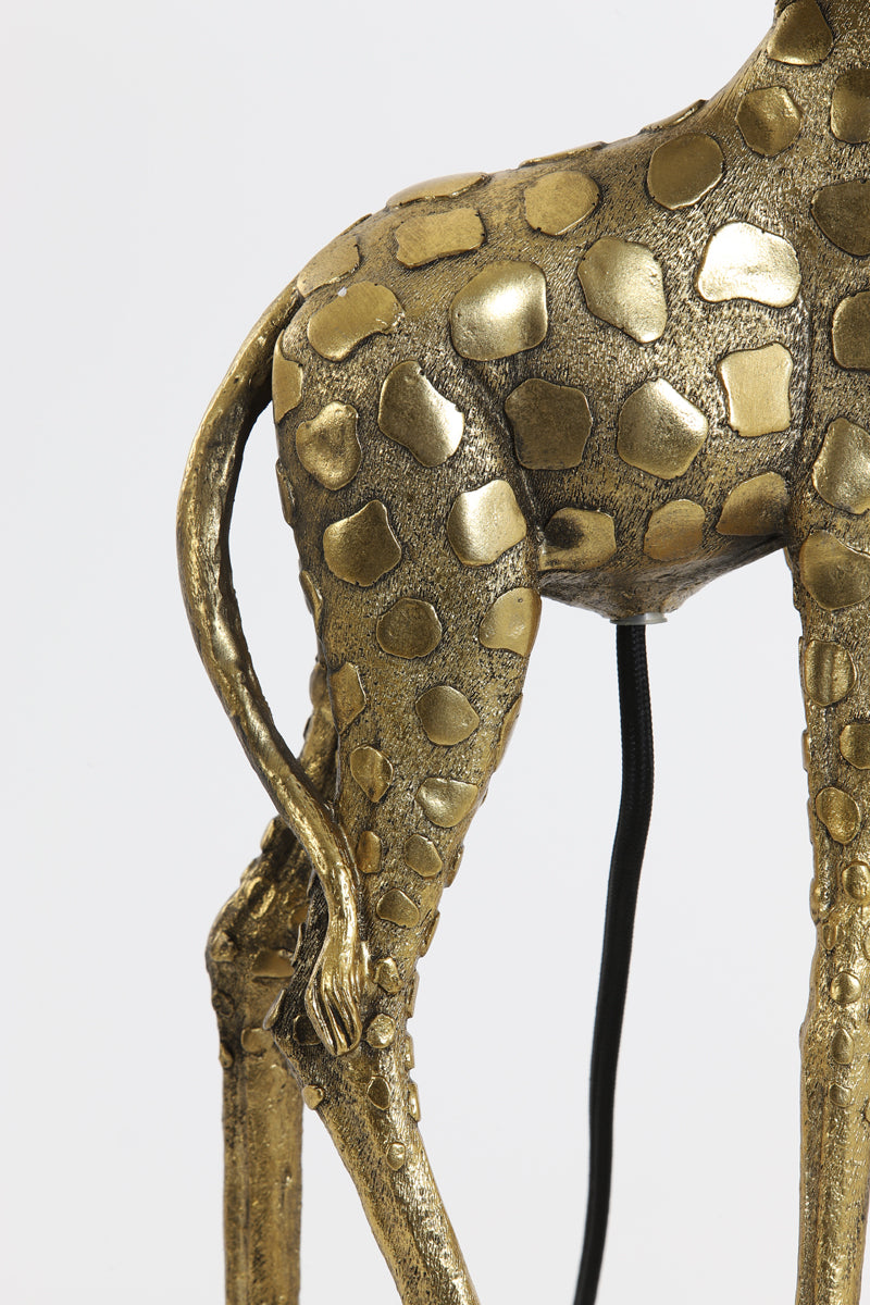 Light & Living Lighting Table lamp 28x20x68 cm GIRAFFE antique bronze+velvet black House of Isabella UK