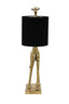 Light & Living Lighting Table lamp 28x20x68 cm GIRAFFE antique bronze+velvet black House of Isabella UK