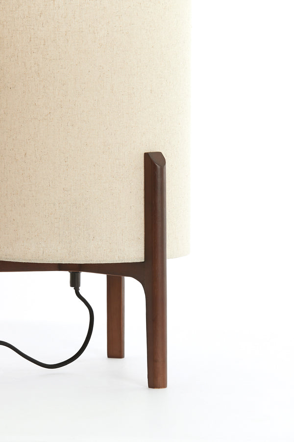 Light & Living Lighting Table lamp 28x44 cm LITTO dark brown+linen natural House of Isabella UK