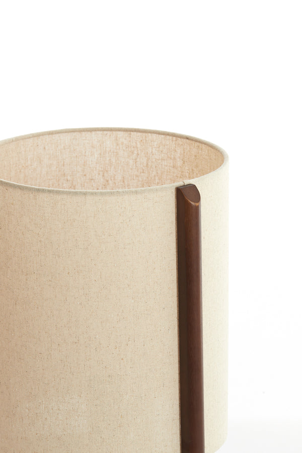 Light & Living Lighting Table lamp 28x44 cm LITTO dark brown+linen natural House of Isabella UK