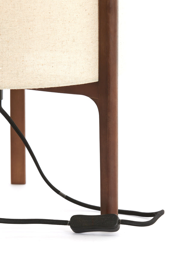 Light & Living Lighting Table lamp 28x44 cm LITTO dark brown+linen natural House of Isabella UK