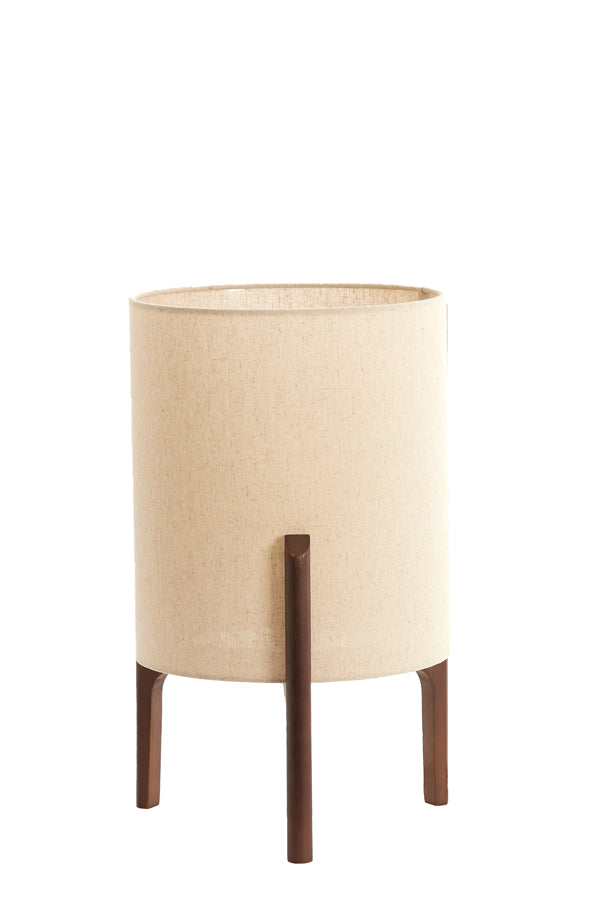 Light & Living Lighting Table lamp 28x44 cm LITTO dark brown+linen natural House of Isabella UK