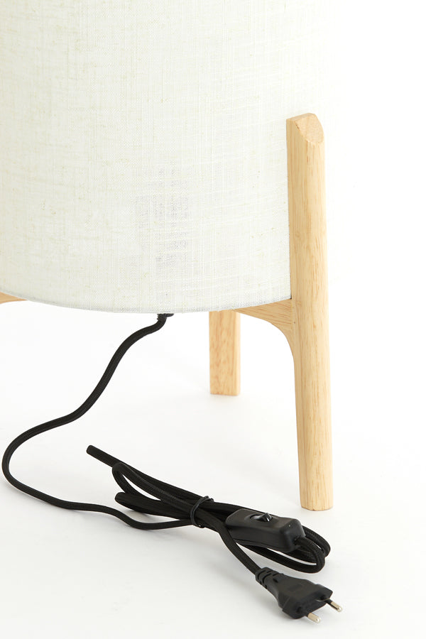Light & Living Lighting Table lamp 28x44 cm LITTO natural+linen white House of Isabella UK
