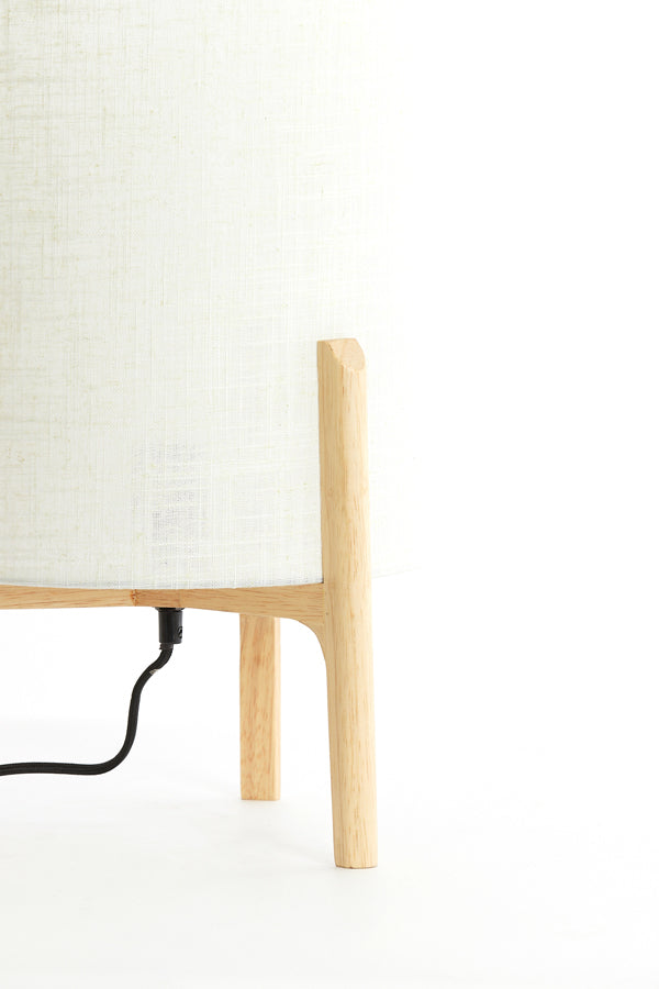 Light & Living Lighting Table lamp 28x44 cm LITTO natural+linen white House of Isabella UK