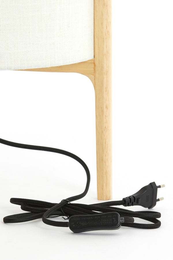 Light & Living Lighting Table lamp 28x44 cm LITTO natural+linen white House of Isabella UK