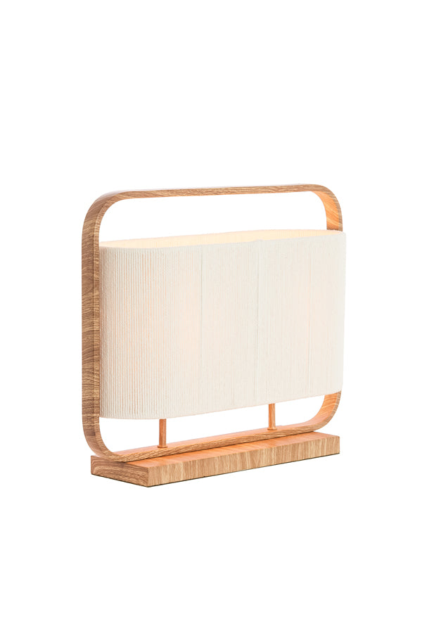 Light & Living Lighting Table lamp 2L 45x15x37,5 cm LECCE wood print natr+rope cream House of Isabella UK