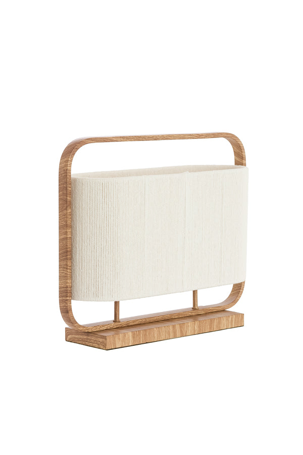 Light & Living Lighting Table lamp 2L 45x15x37,5 cm LECCE wood print natr+rope cream House of Isabella UK