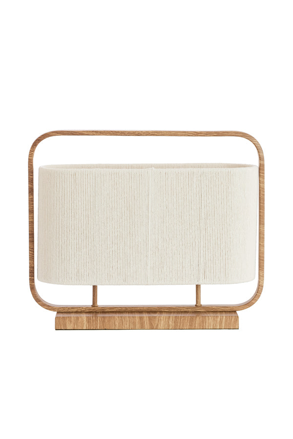 Light & Living Lighting Table lamp 2L 45x15x37,5 cm LECCE wood print natr+rope cream House of Isabella UK