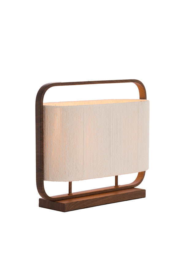 Light & Living Lighting Table lamp 2L 45x15x37,5 cm LECCE wood prnt d brn+rope cream House of Isabella UK