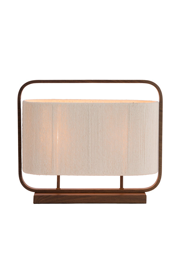 Light & Living Lighting Table lamp 2L 45x15x37,5 cm LECCE wood prnt d brn+rope cream House of Isabella UK