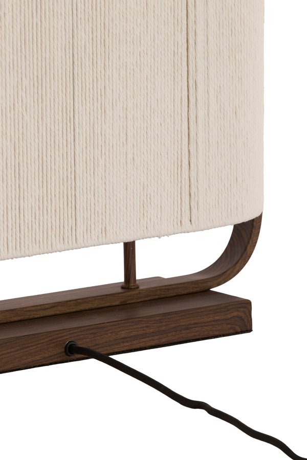 Light & Living Lighting Table lamp 2L 45x15x37,5 cm LECCE wood prnt d brn+rope cream House of Isabella UK