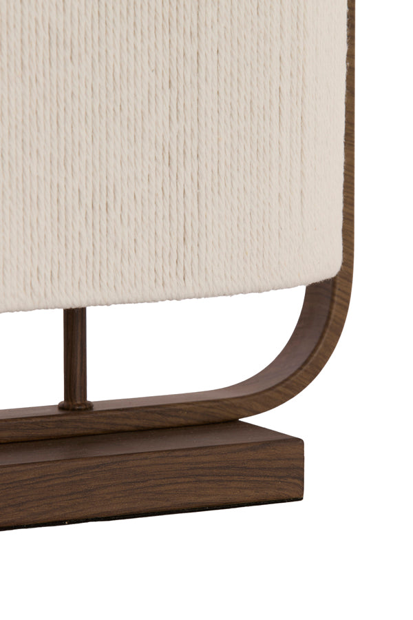 Light & Living Lighting Table lamp 2L 45x15x37,5 cm LECCE wood prnt d brn+rope cream House of Isabella UK