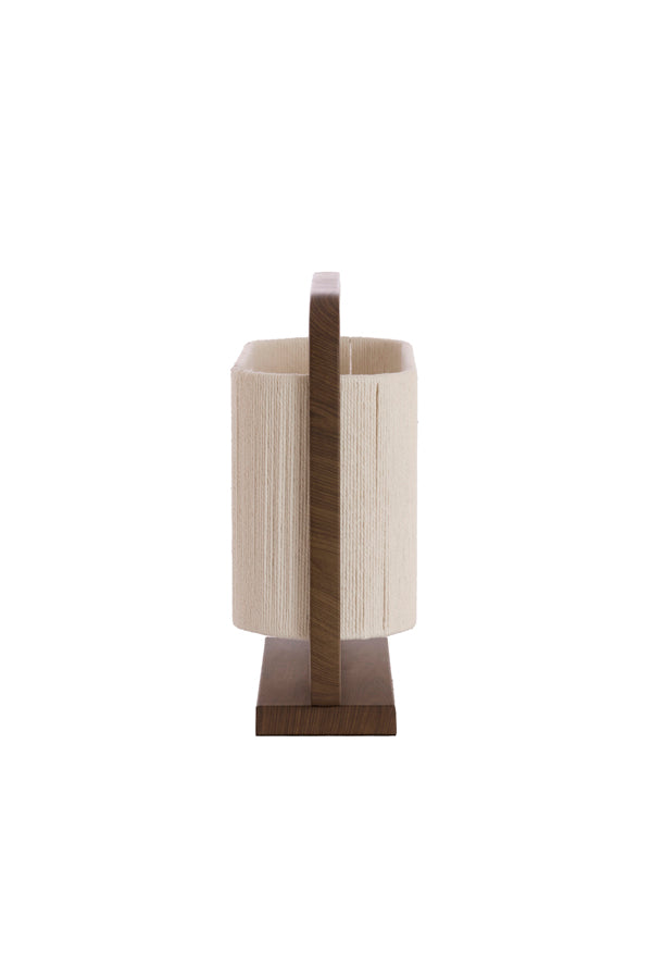 Light & Living Lighting Table lamp 2L 45x15x37,5 cm LECCE wood prnt d brn+rope cream House of Isabella UK