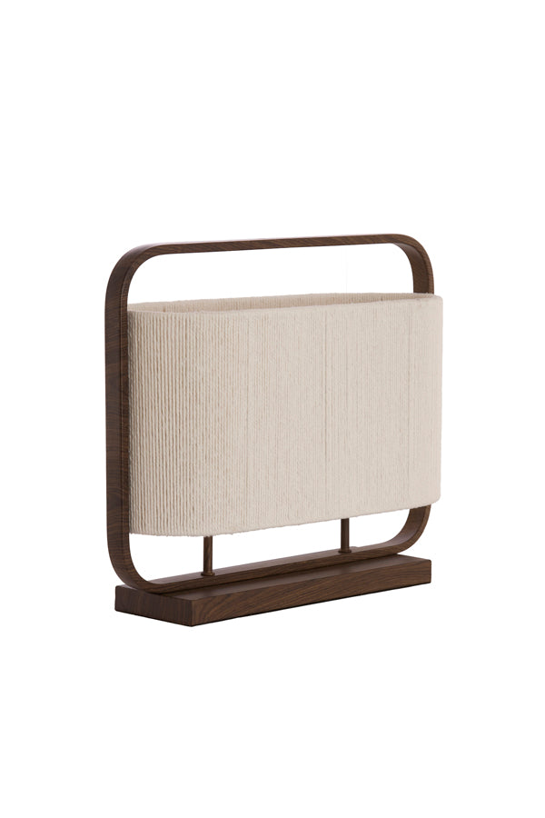 Light & Living Lighting Table lamp 2L 45x15x37,5 cm LECCE wood prnt d brn+rope cream House of Isabella UK
