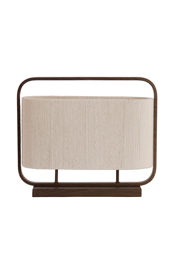 Light & Living Lighting Table lamp 2L 45x15x37,5 cm LECCE wood prnt d brn+rope cream House of Isabella UK