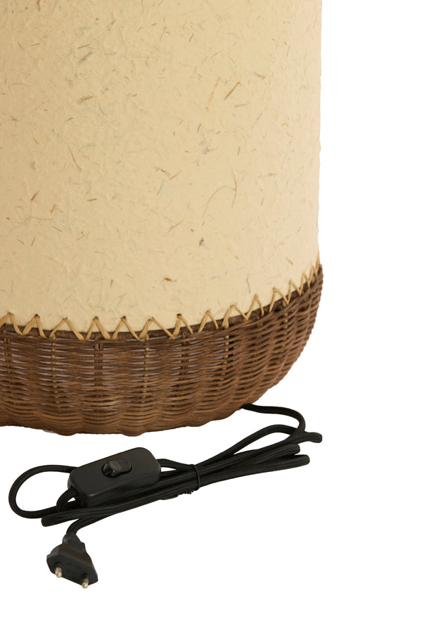 Light & Living Lighting Table lamp 30,5x46 cm TIO paper beige+rattan dark brown House of Isabella UK