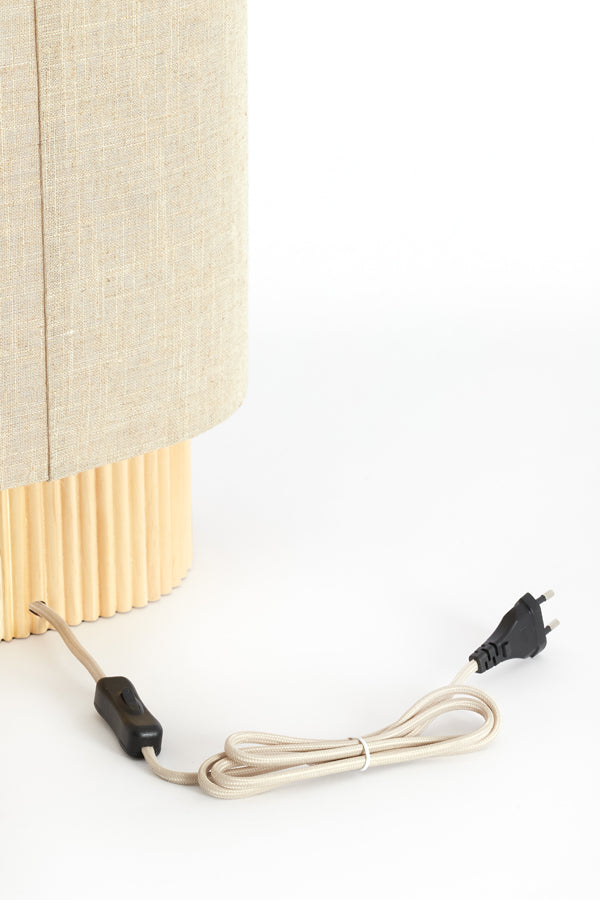 Light & Living Lighting Table lamp 30x20x45 cm LASLO wood natural+linen natural House of Isabella UK