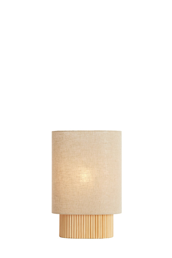 Light & Living Lighting Table lamp 30x20x45 cm LASLO wood natural+linen natural House of Isabella UK