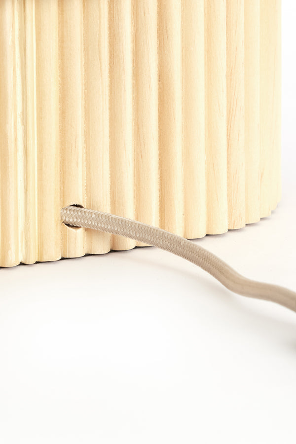 Light & Living Lighting Table lamp 30x20x45 cm LASLO wood natural+linen natural House of Isabella UK