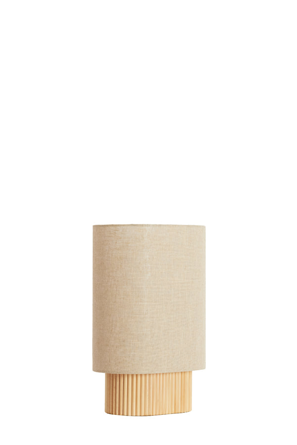 Light & Living Lighting Table lamp 30x20x45 cm LASLO wood natural+linen natural House of Isabella UK