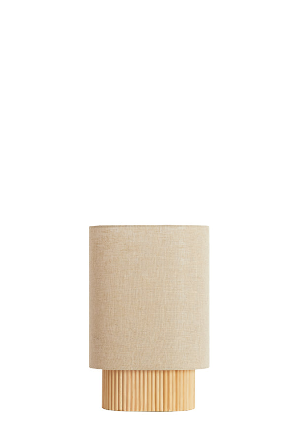 Light & Living Lighting Table lamp 30x20x45 cm LASLO wood natural+linen natural House of Isabella UK