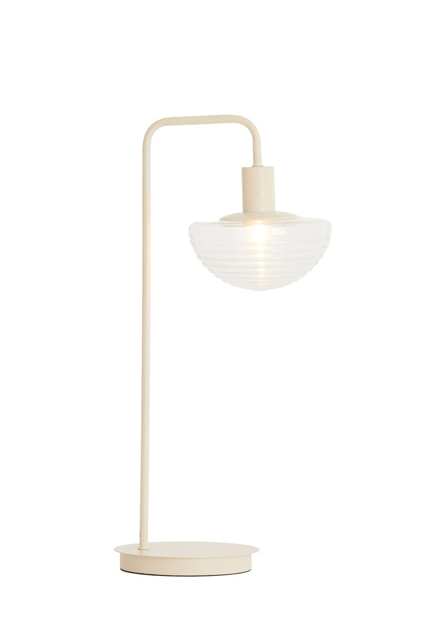 Light & Living Lighting Table lamp 30x20x61 cm BAYLIE matt cream+clear glass House of Isabella UK