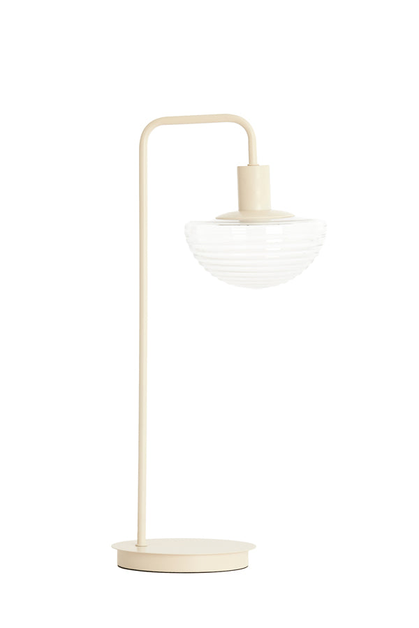 Light & Living Lighting Table lamp 30x20x61 cm BAYLIE matt cream+clear glass House of Isabella UK