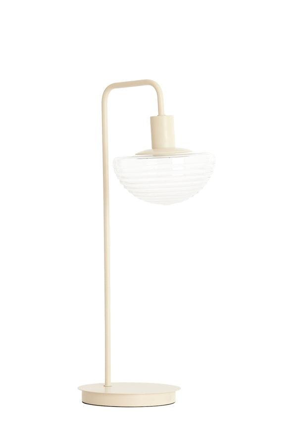Light & Living Lighting Table lamp 30x20x61 cm BAYLIE matt cream+clear glass House of Isabella UK