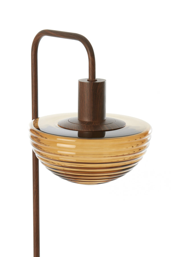 Light & Living Lighting Table lamp 30x20x61 cm BAYLIE wood print d brown+brown glass House of Isabella UK