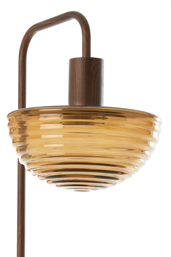 Light & Living Lighting Table lamp 30x20x61 cm BAYLIE wood print d brown+brown glass House of Isabella UK